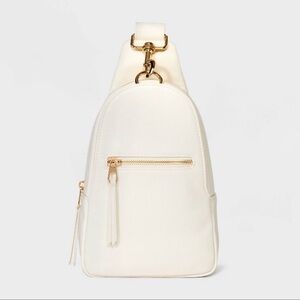 Universal Thread Cream Faux Leather Sling Bag